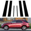 6PCS Black B C Pillar Stickers, Easy Install PC Window Trim Anti-Scratch Exterior Styling Parts for Chevy Equinox 2010-2017