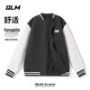 GLM Men's Color Block Sherpa Fleece Lined Varsity Jacket