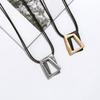 Accessories Necklace Fashion Fashion Geometric Two-Color Long Women'S Metal Sweater Chain
