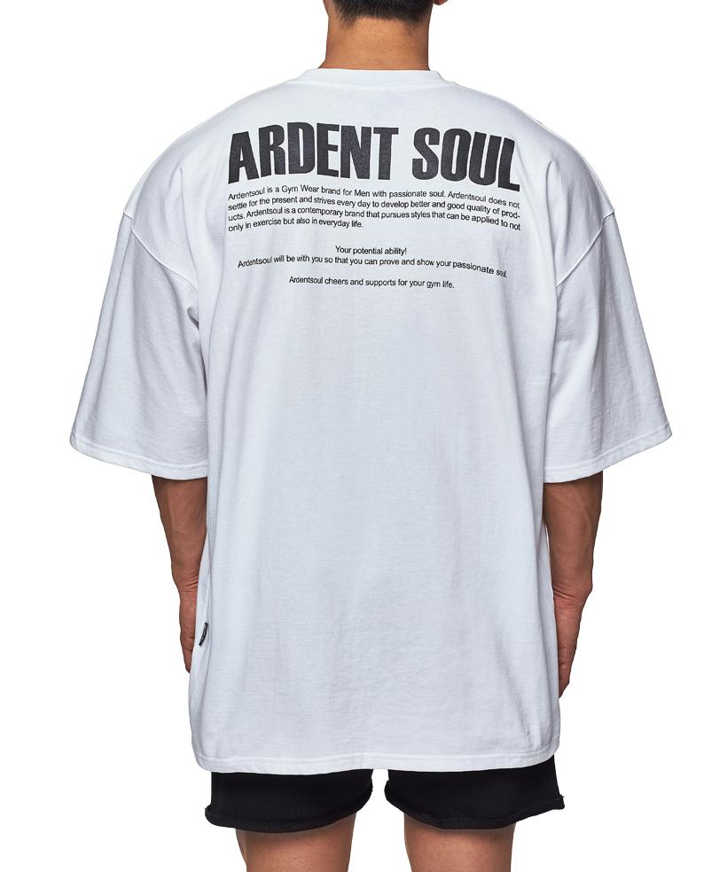 Adent Soul Signature Back Logo Oversized Short Sleeve (White) M