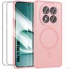 Case + 2 Tempered Glasses for Xiaomi Redmi Note 15 Pro 5G - with Magnetic Circle - Pink