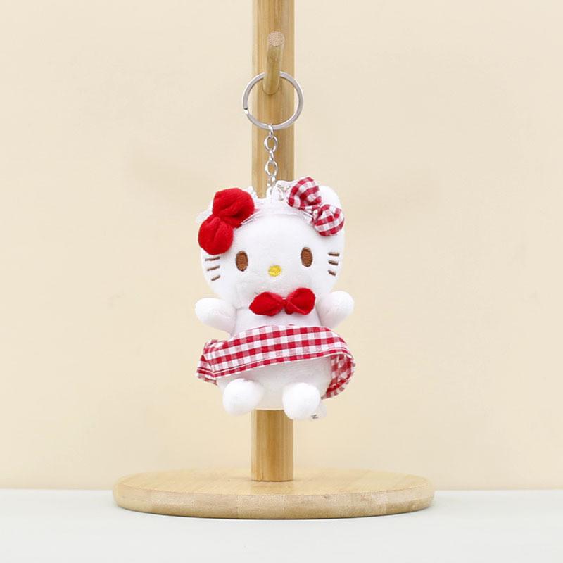 

Adorable Sanrio Plush Toy Keychain Featuring Kuromi And Cinnamoroll Designs In Stylish Fabric KT