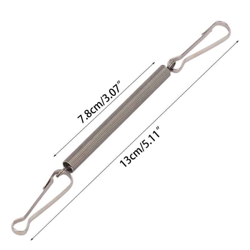 Metal Spring with 2 Clips Durable Stainless Steel Small Animal Cage Accessories Fixing Food Water Dispenser for Rabbit