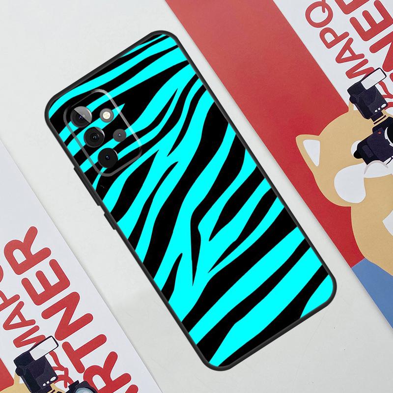 Zebra Stripe Print Case For Samsung Galaxy A36 A35 A55 A06 A16 A26 A56 A53 A32 A52 A33 A13 A14 A34 A54 A17 A15
