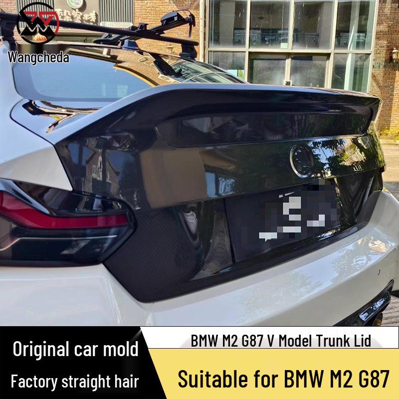 BMW M2 G87 V-Style Carbon Fiber Trunk Lid Rear Bumper Cover