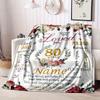 80Th Birthday Customize Your Name Blanket Warm Comfortable And Soft Blankets Are Suitable For Home Lunch Break Blanket Office Sofa Sofa Gift To
