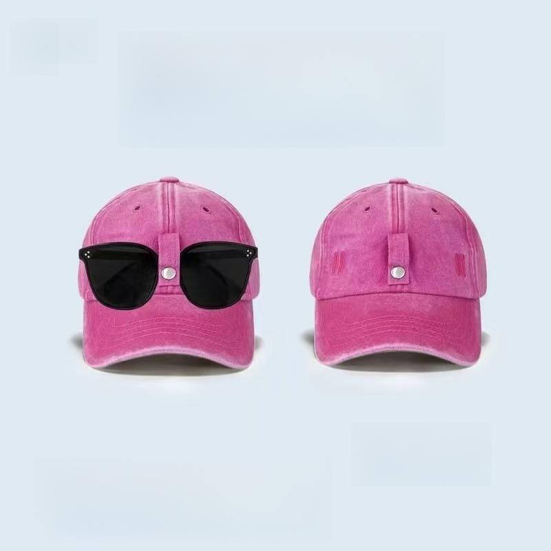 2026 New Cat-ear Sunglasses Baseball Cap Y2K Washed-out Pilot Hat for Men, Women Outdoor Sun Protection Hat
