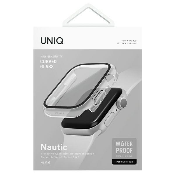 Uniq Etui Nautic Apple Watch Series 7/8/9 45Mm Przezroczysty/Dave Clear