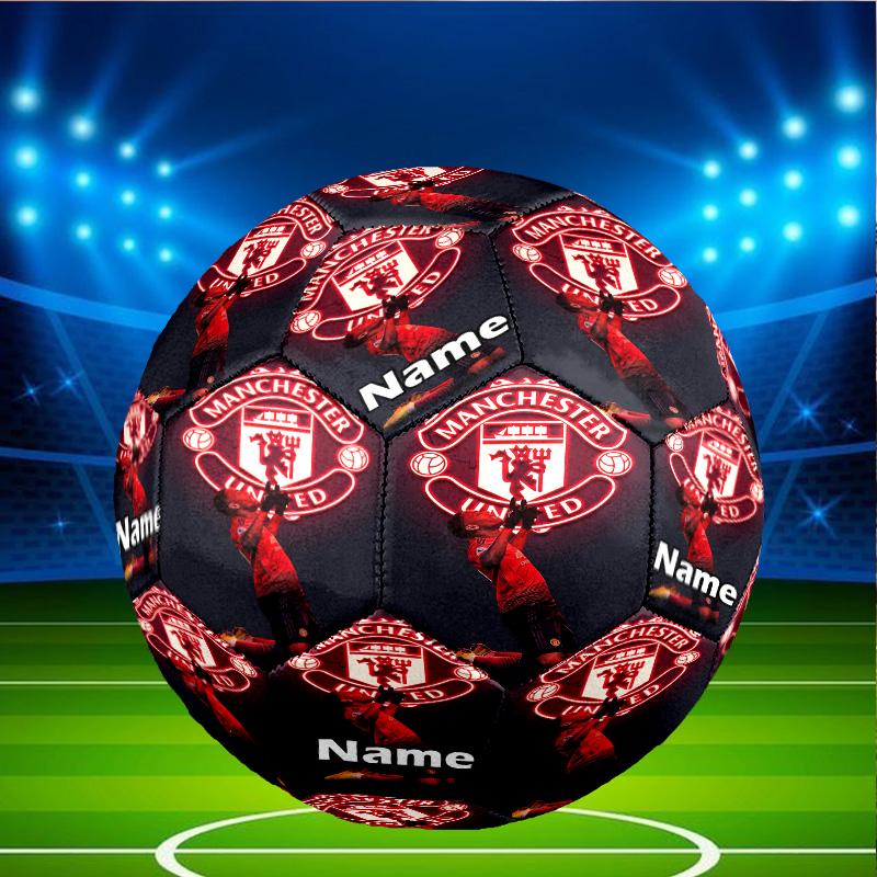 Custom Name Personalized Manchester Football F.C-A Print Size 5 Soccer Ball Training & Match Football, for Team, Kicking, Gift for Football Enthusiast