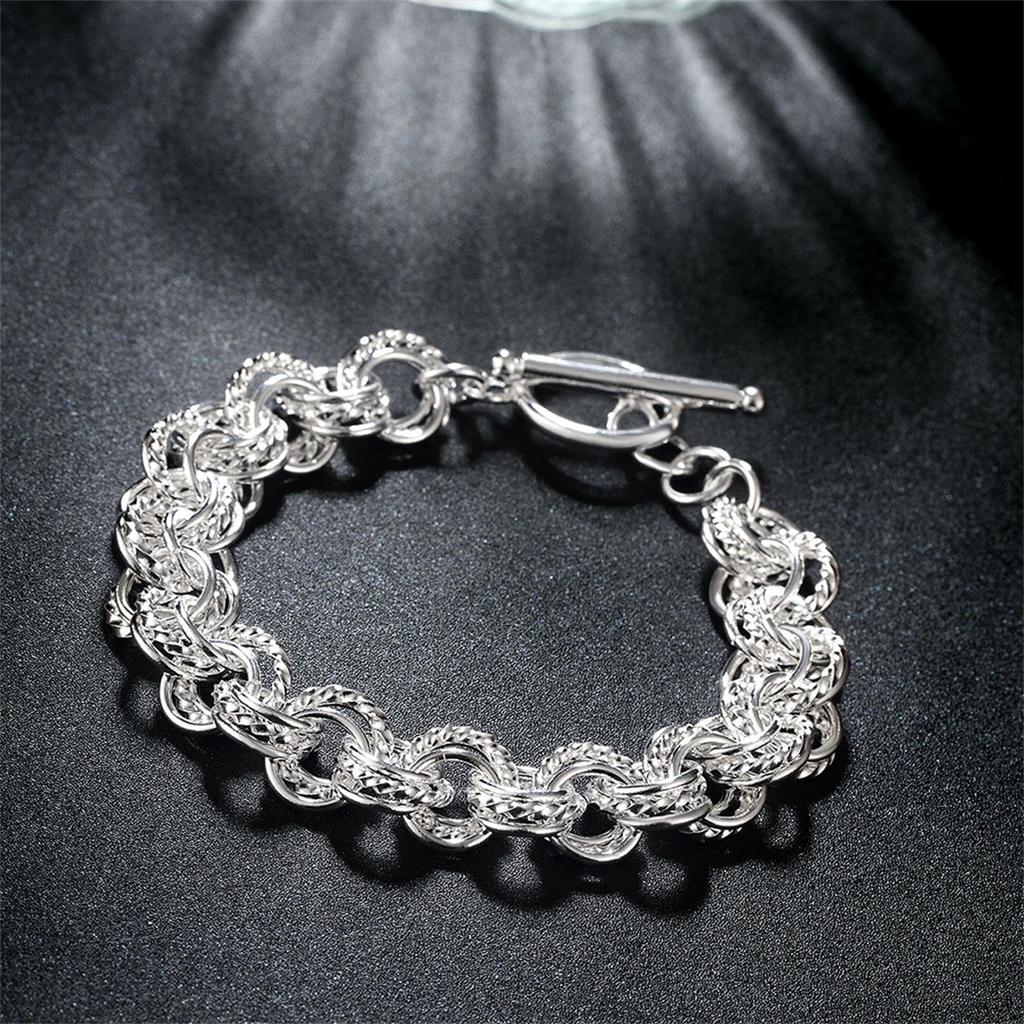 Fashion Jewelry  Sterling  Bracelet Unique Design Bracelet for Women Men Party Wedding Jewelry Gifts