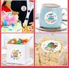 Double Full Month Happy Sticker for Kids - Gift & Party Favor Bags