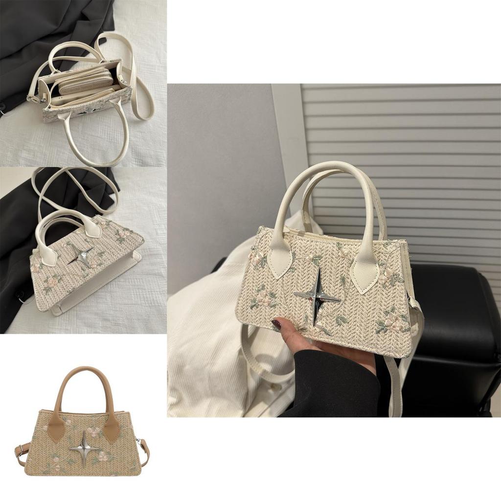 Fashion Womens Woven Pu Small Shoulder Bag With Zipper Closure For Daily Use