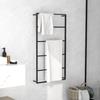 VidaXL Towel Rack Black 60x10x116 Cm Steel