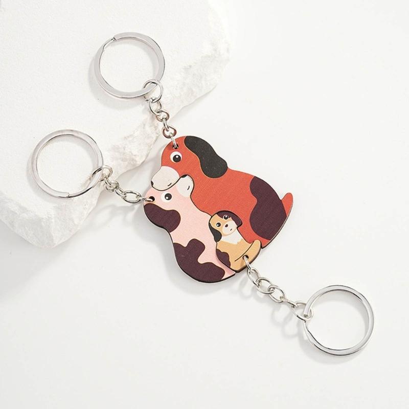 Animal Shape Stylish Keyrings Set Great for Anniversaries Valentines Birthdays