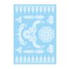 Baizihuahu White Lace Tattoo Sticker for Women, Temporary Face Body Arm, Waterproof Fake Decal Wedding Party Festival
