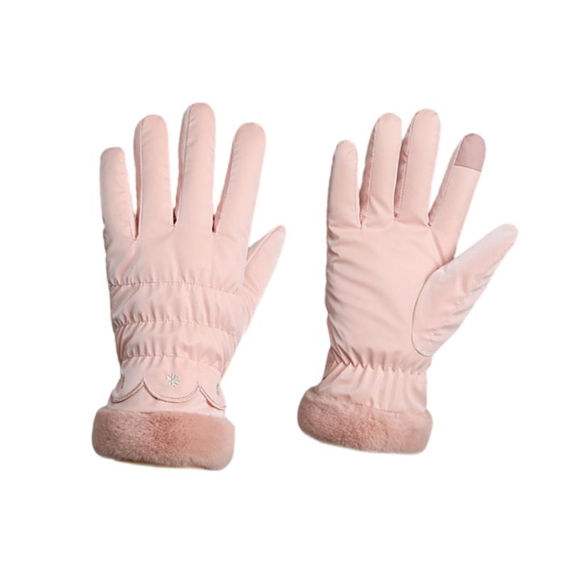 Ski Gloves Women Winter Gloves Thickened Snow Gloves Windproof Coldproof Touchscreens Sport Thermals Gloves for Skiing