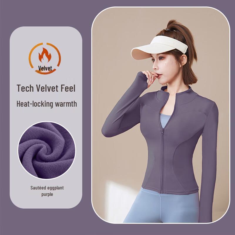 Junbie Women s Warm Fleece-Lined Full-Zip Yoga & Outdoor Sports Jacket S