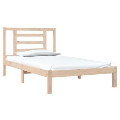 Solid Wood Bed Frame Without Mattress 90x200 Cm Pine Wood