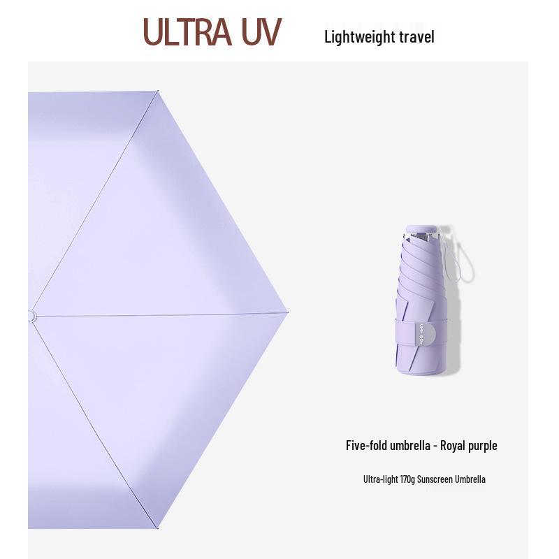 Compact Dual-Use Sunscreen Umbrella: Portable, UV-Protective, Rain & Sun Shade for Women and Students