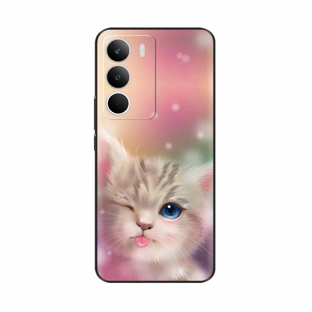 For OPPO Realme C71 Case 6.67'' Soft TPU Black Silicone Cartoon Back Cover For Realme C71 C 71 RealmeC71 Cases Shockproof Fundas