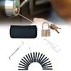 Set Lock 24pcs Pick Tools Transparent Padlock Locksmith Training Tool Padlock