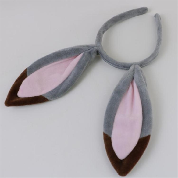 Easter Rabbit Costume Set Plush Rabbit Ears Hair Bands Rabbit Ears Headbands Bowtie Tail Set Animal Hair Hoop Set