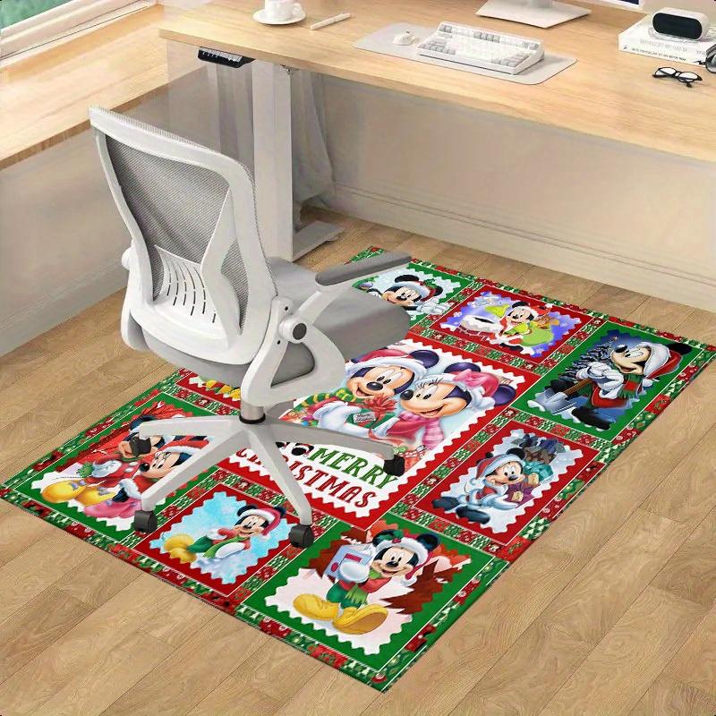 

1pc,Disney Mickey Mouse Christmas Holiday Decorative Rug - Festive Home Office Chair Mat Outdoor GiftH240 60cm by 90cm