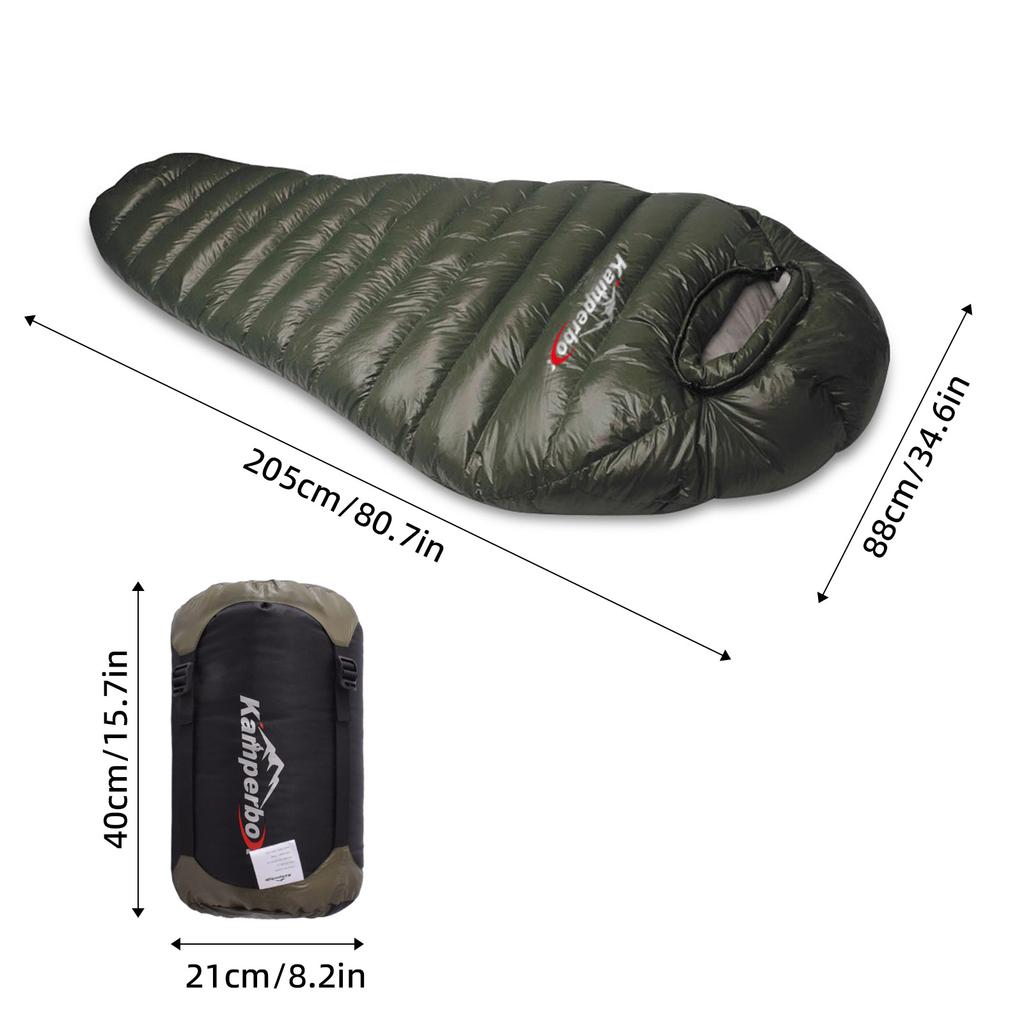 Down Sleeping Bag for Camping Ultralight Adult Sleeping Bag Waterproof and Warm 20D Nylon 1000g