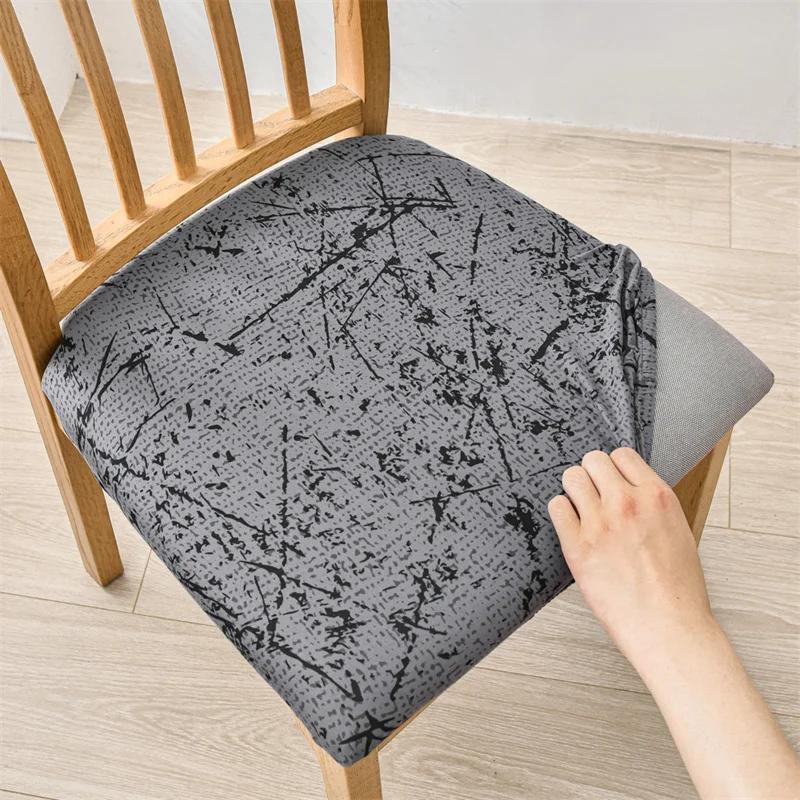 Stretch Chair Covers Dining Room Chairs Slipcover Seat Covers Removable Elastic Printed Chairs Protector for Living Room