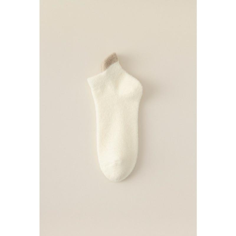 Women's Autumn and Winter Fleece, Australian Fleece, Casual, Versatile, Color-matching, Non-fading, Boat Socks, Floor Socks
