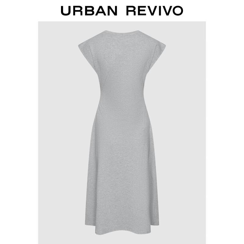 UR 2025 Autumn Women's Casual Belted Round Neck Dress