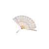 Hand Held Embroidered Folding Fan Bamboo Handle Dance Fan Vintage Lace Hand Fan  Ladies