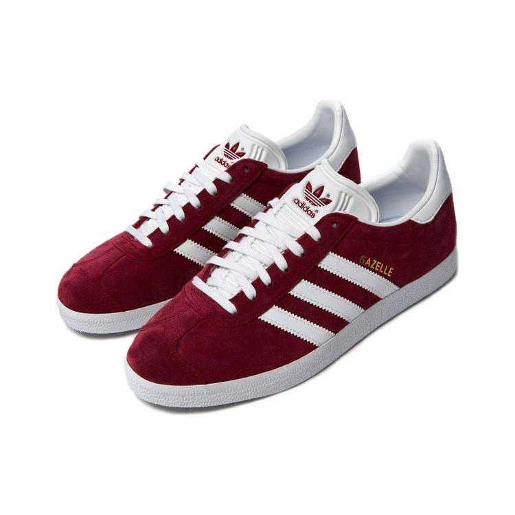 adidas Gazelle Collegiate Burgundy Unisex Sneakers Red Cloud-White Gold-Metallic B41645