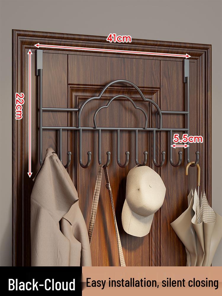Door-Mounted Hook & Storage Rack for Clothes, Coats, and More
