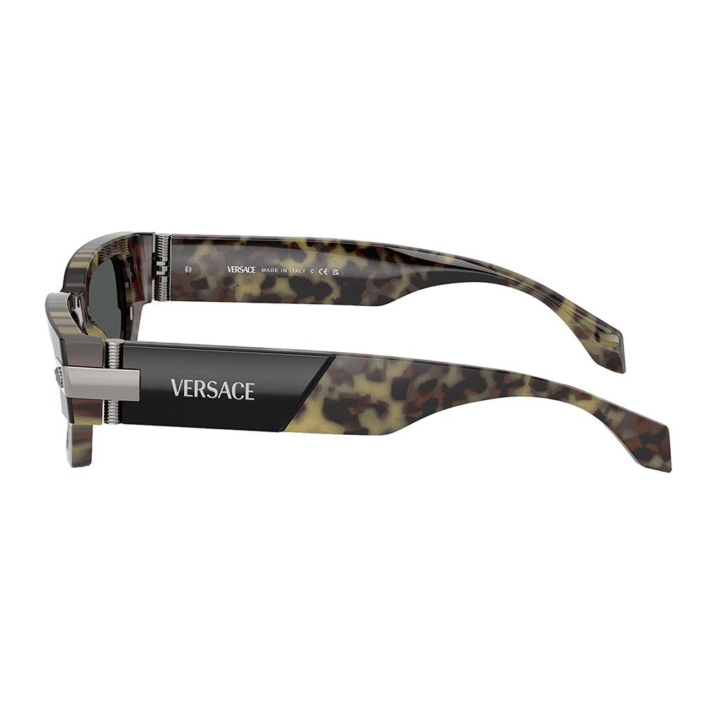 Versace Ve 4465 545687 53mm Unisex Rectangle Sunglasses Havana