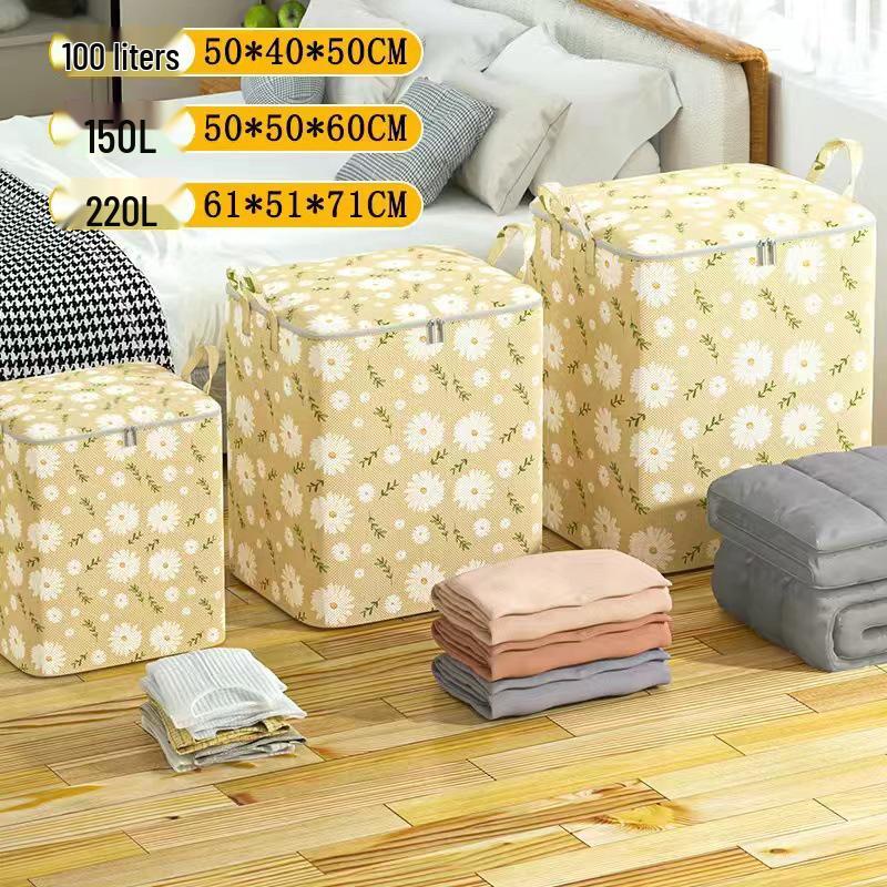 

Большая емкость Хлопковое одеяло и сумка для хранения одежды 100L