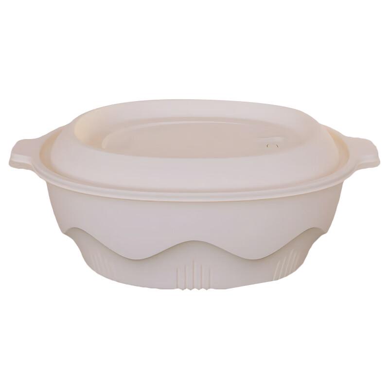 3500ML Abbaubare Maisstärke Runde Einweg-Lunchbox