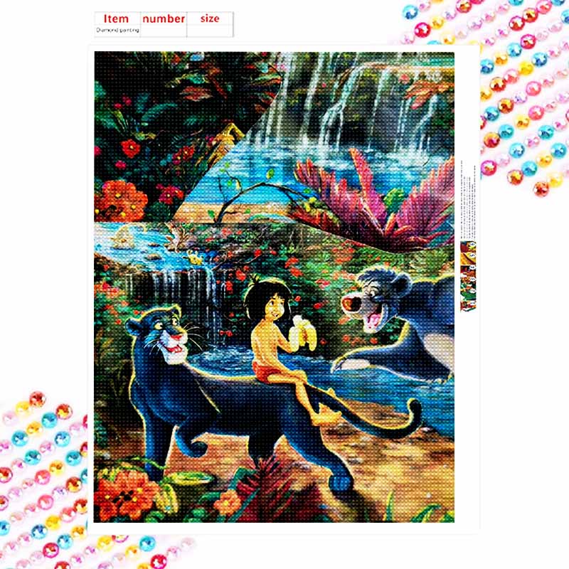 Disney Diamond Painting Kit Jungle Book Classic Home Decor Craft Perfect Gift Idea Diamond Art
