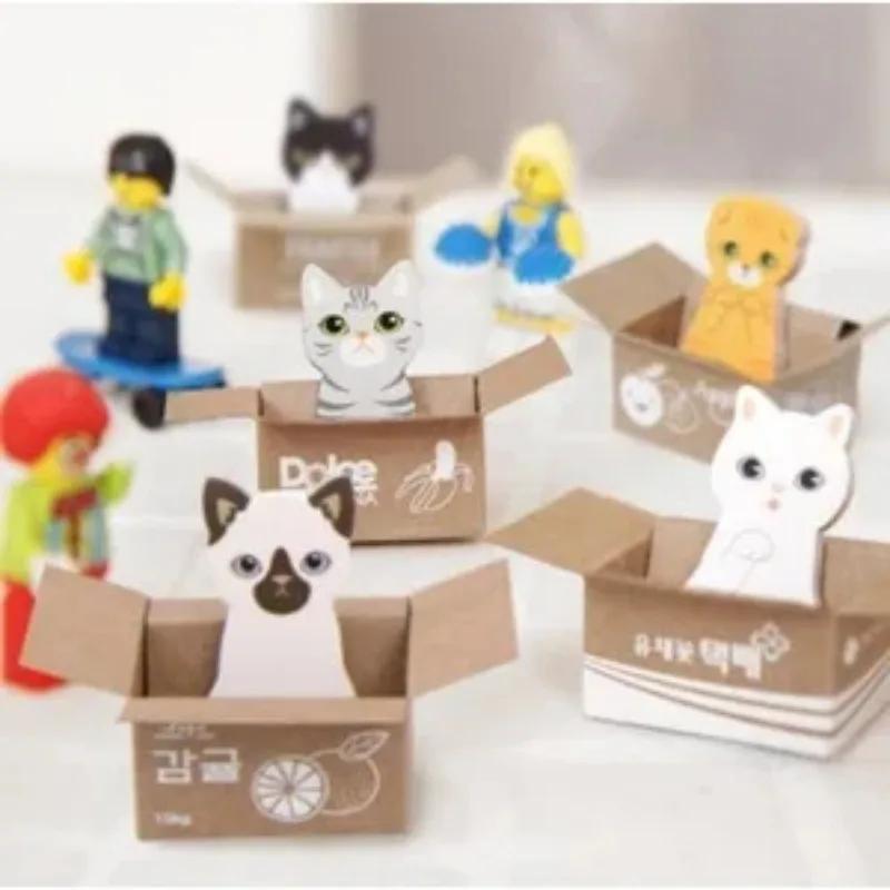 Cartoon Note Book Carton Cat Small Notes Stick N Times Sticky Memo Pads for School Student Cute Stationary Supplies