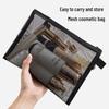 Kleine transparente Netz-Kosmetiktasche - Tragbares minimalistisches Design mit großem Fassungsvermögen für Toilettenartikel und Kosmetika