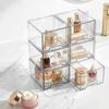 Small Clear Stackable Storage Drawers,Acrylic Bathroom Makeup Organizer,Plastic Storage Bins For Vanity,Undersink,Kitchen,Pantry
