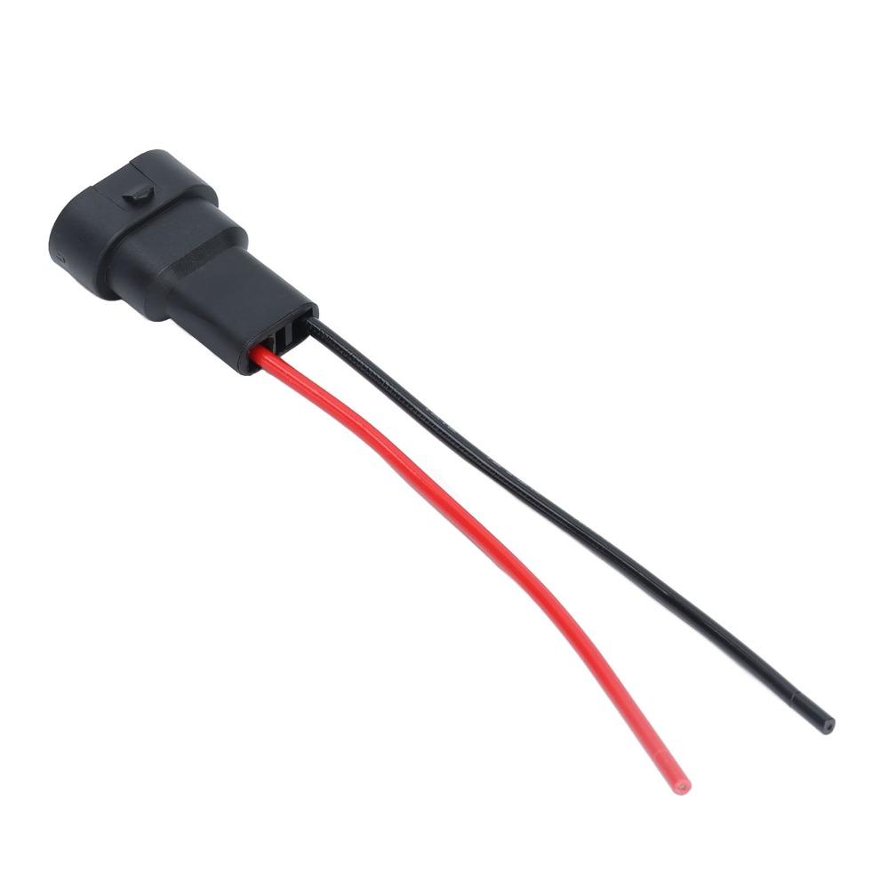 2PCS 12V Male Socket Connector Extension Wiring Male Adapter Socket Wires  Automotive Driving Light