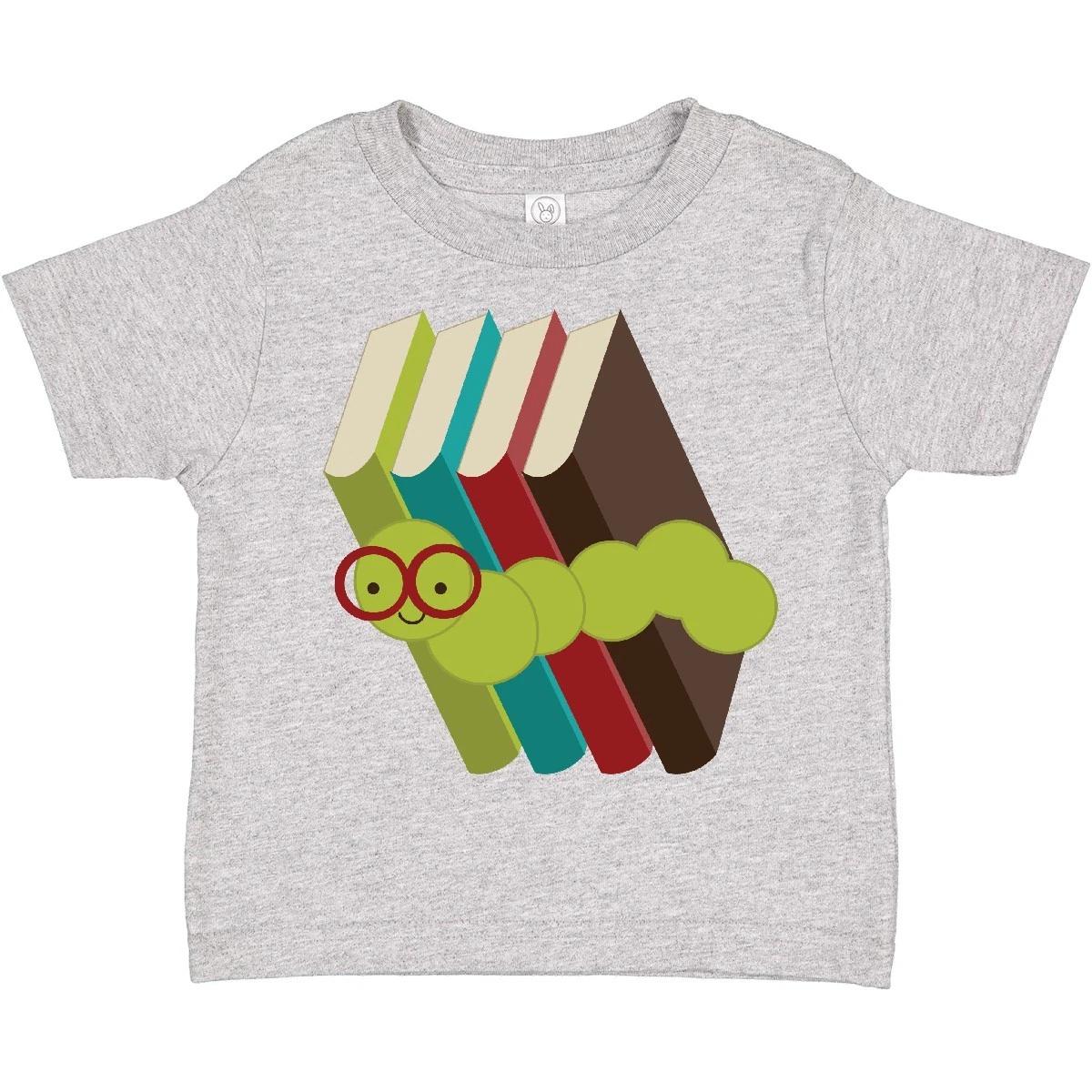 Inktastic Bookworm Books Reading Toddler kids boys T-Shirt Book Lover Club Group Cute Read 130