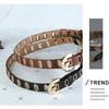 Alloy Pin Buckle Belt PU Leather Waist Strap Fashion Waistband  Decor Accessories