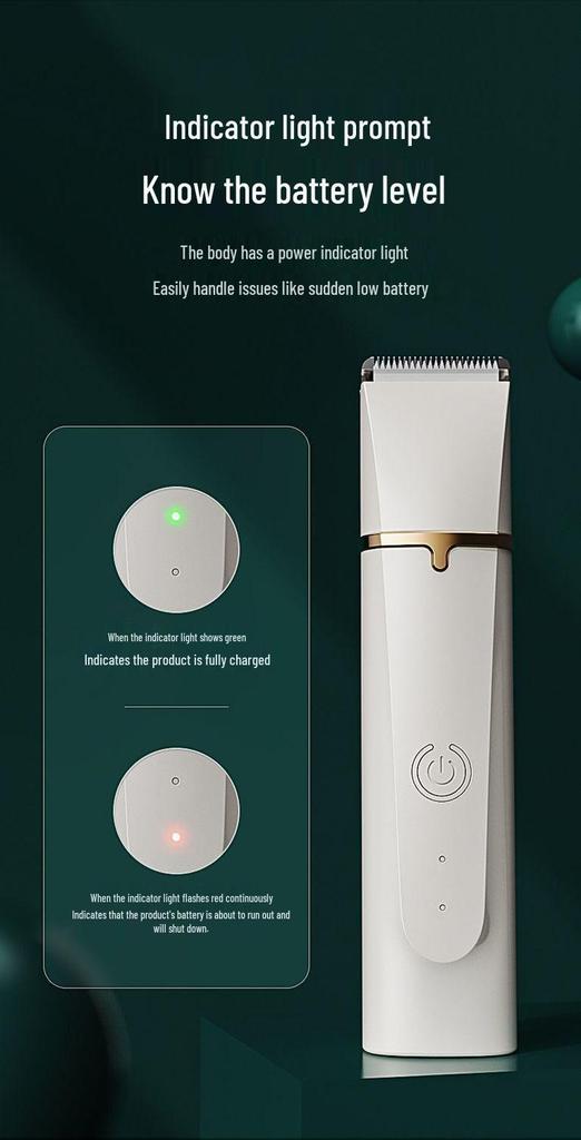 Silent Electric Pet Hair Trimmer for Paws and Pads