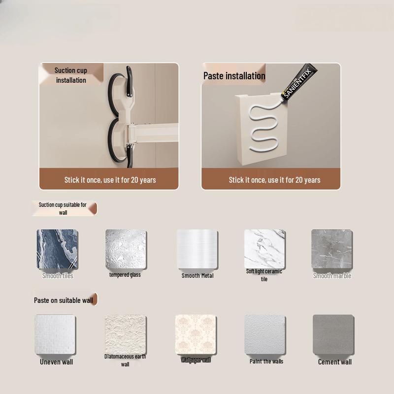 YiCeng Folding Shower Curtain Set - Fluttering Flower Vines