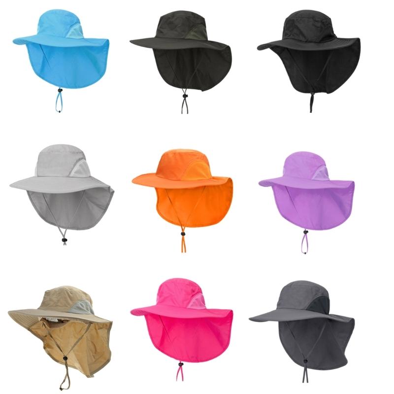 Fishing Wide Brims Sun Hat Outdoor Climbings Mesh Fisherman Hat Fishing Casual Hat Unisex Camping Hunting Bucket Hat