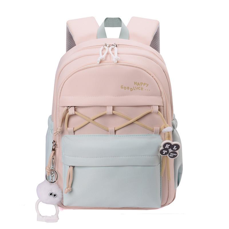 Oxford Fabric Kids School Backpack With Letter Pattern For First Grade Students