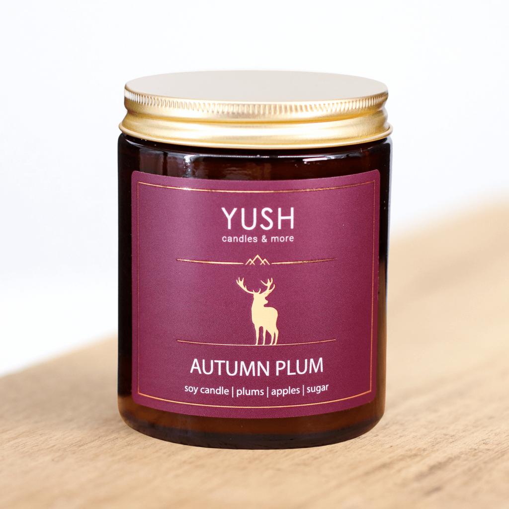 Autumn plum - śliwkowa świeca sojowa - yush - 180ml