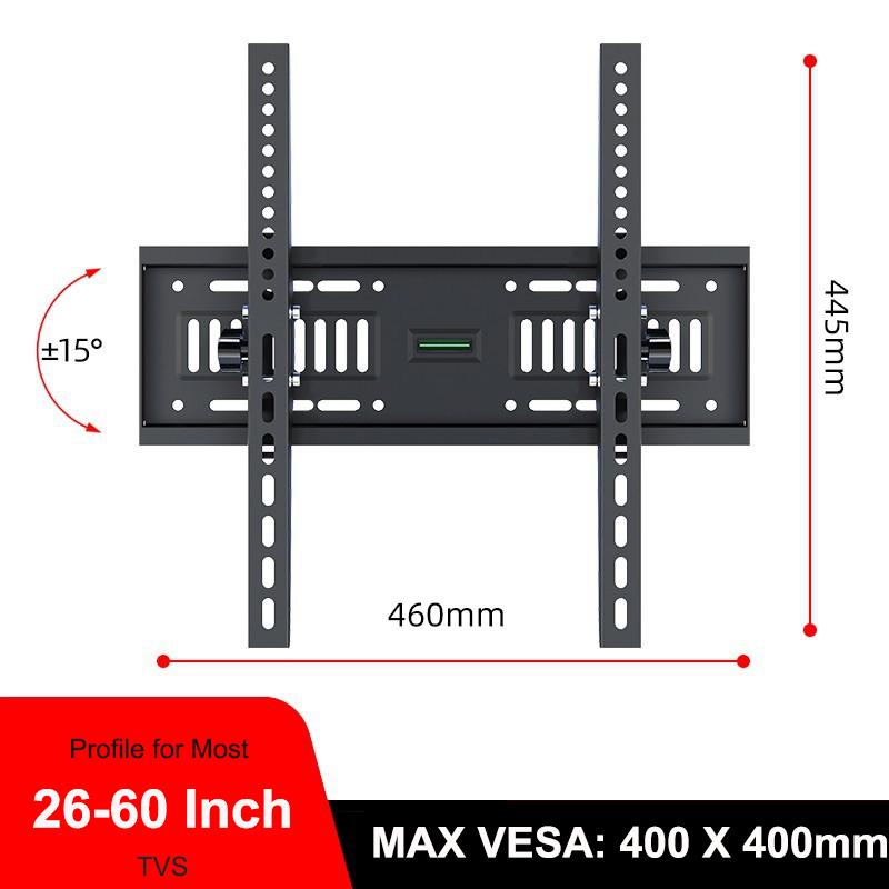 

Tilt TV Mount Fixed for 26 -60 Flat Screen TVs TV Wall Mount Bracket Max VESA 400 X 400mm Low Profile Space Saving Max Load50KG